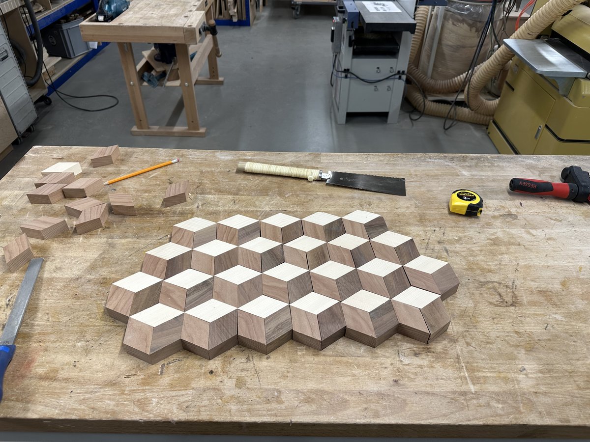 Close-up detail of diamond vertices aligning during dry fit
