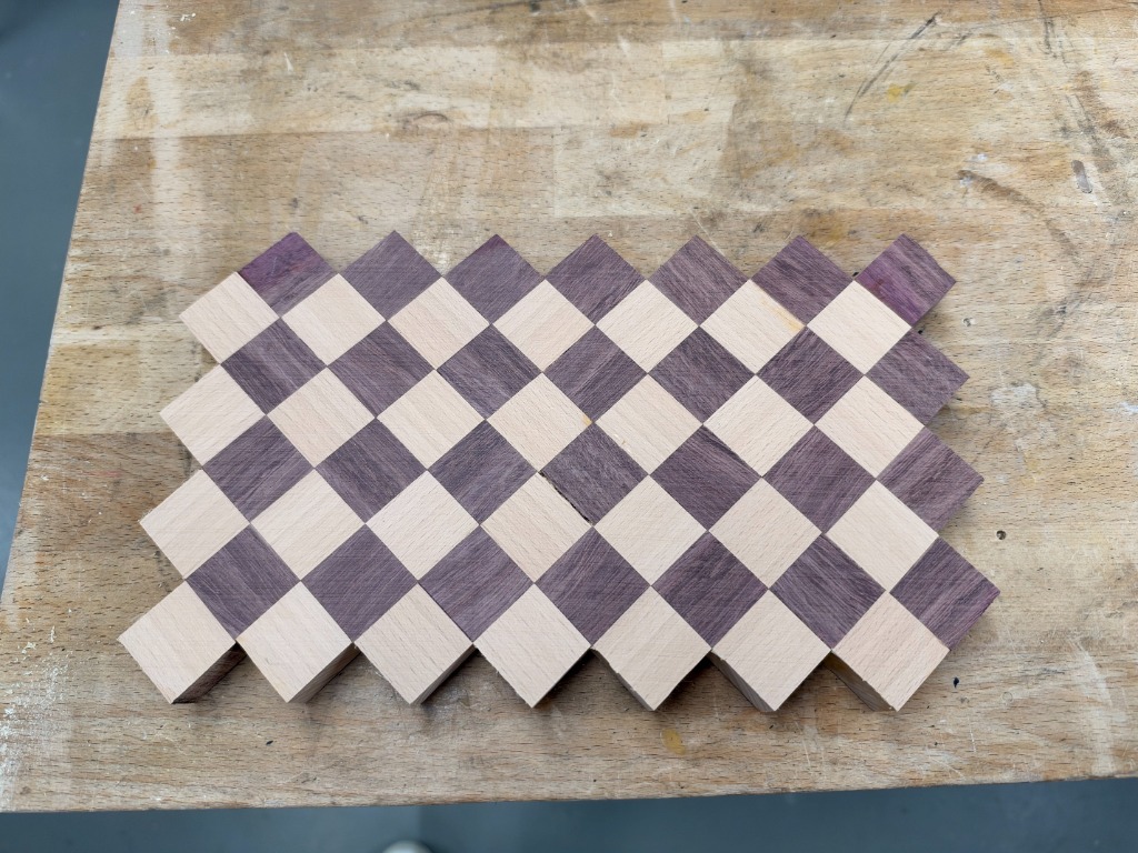 Raw sanded cutting board before finish